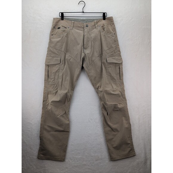 Kuhl Renegade Cargo Hiking Pants 36x32 Lightweight Beige Stretchy Breathable - Picture 1 of 16